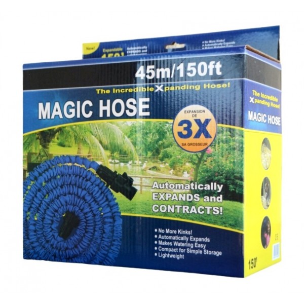 Шланг, що розтягується, Magic Hose 3Х, з розпилювачем, 45м
